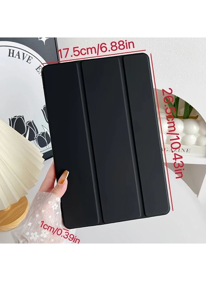 Samsung Galaxy Tab A9 Plus 11 Inch X210 X215 Protective Case Black Magnetic Faux Leather Hard Shell - Image 2